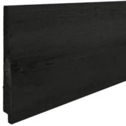 Hot Elephant Zweeds rabat Naaldhout Thermo zwart 1,2/2,6 x 19 cm fijnbezaagd